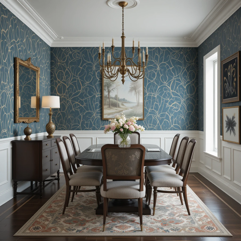 Accent Walls with Paint or Wallpaper dinning room