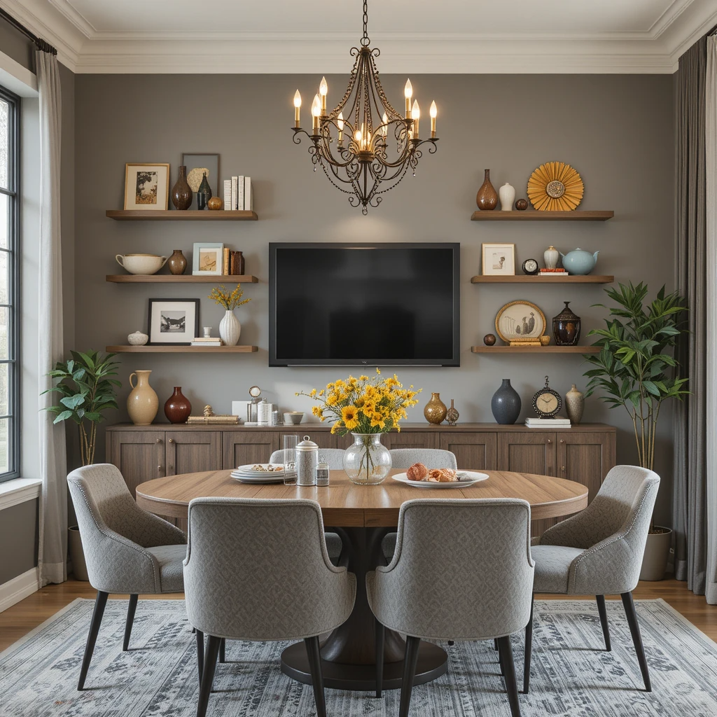 Shelves and Display Décor dinning room wall