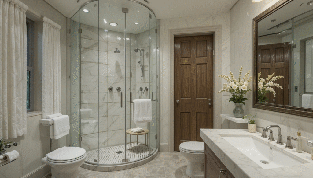 Jack and Jill shower room: