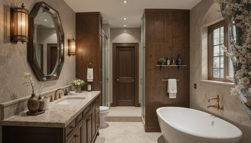 Jack and jill half bath: