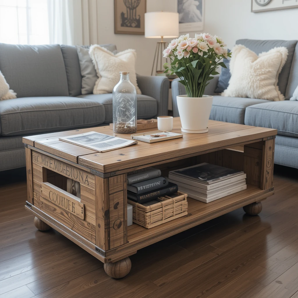 Upcycled Crate Coffee Table
